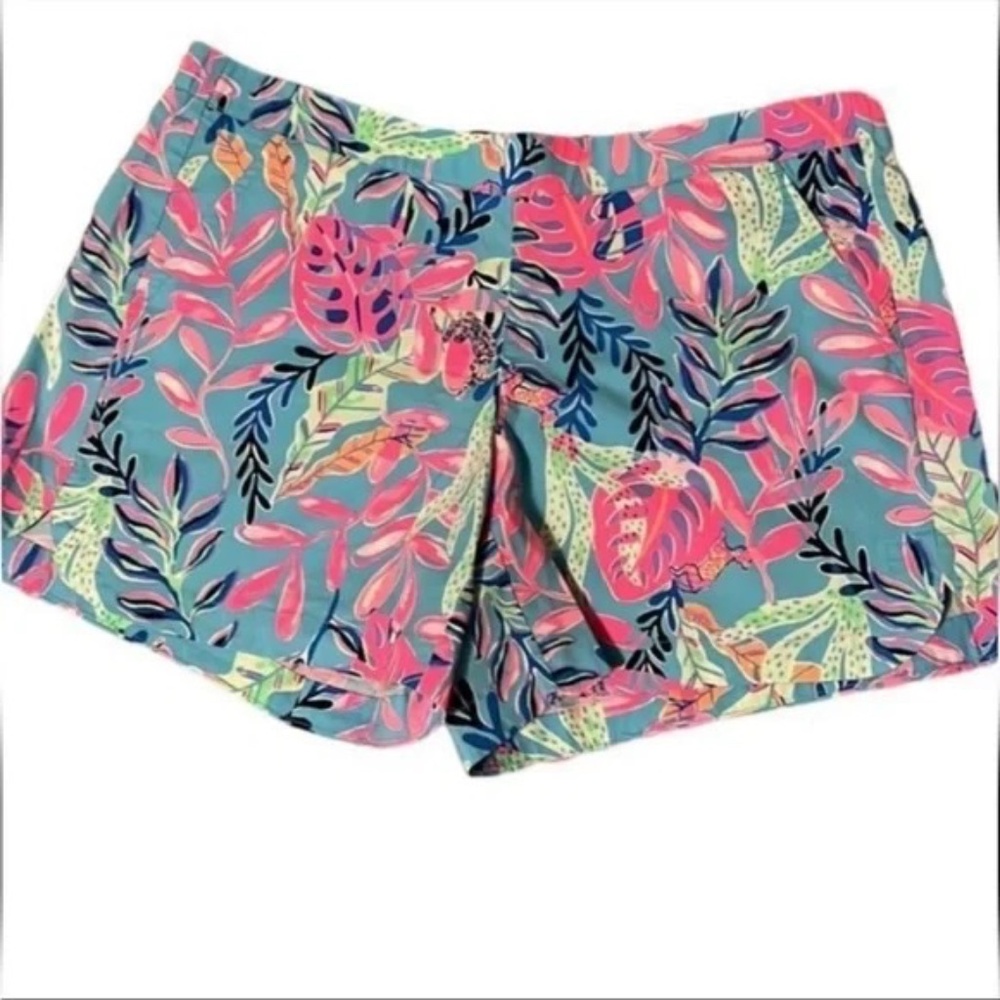LILLY PULITZER OCEAN VIEW SHORT, PORTO BLUE, YOU'VE BEEN SPOTTED,  XS